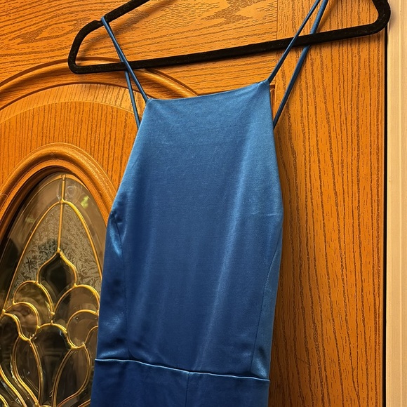 Satin Blue Dress from LuLu’s - Picture 3 of 8